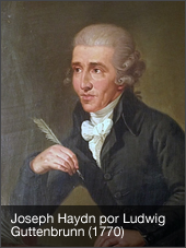 Joseph Haydn por Ludwig Guttenbrunn (1770)
