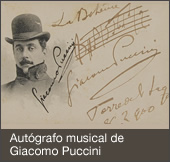 Autógrafo musical de Giacomo Puccini